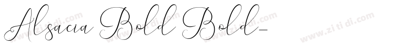 Alsacia Bold Bold字体转换